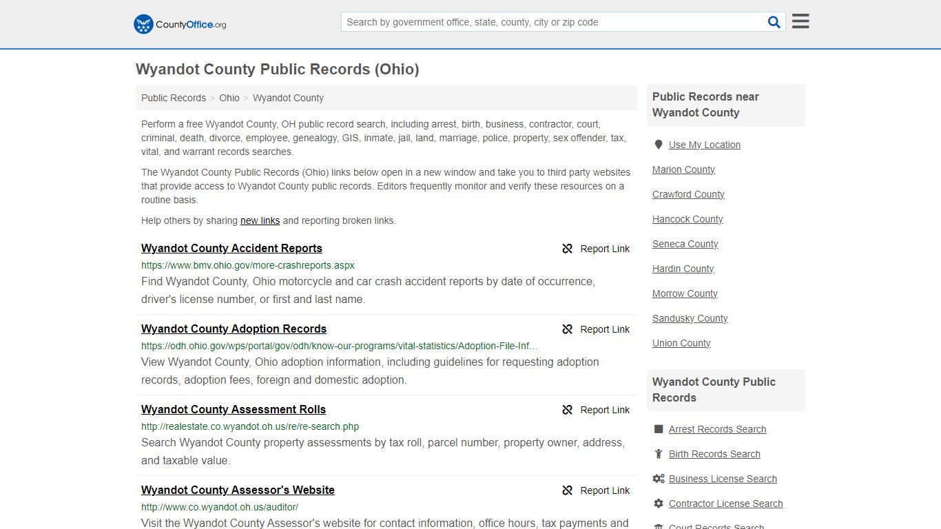 Wyandot County Public Records (Ohio) - County Office