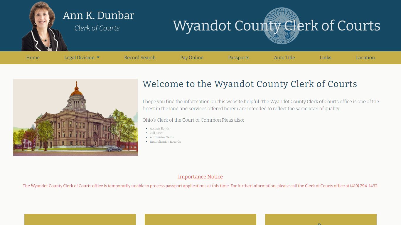 Wyandot County Clerk of Courts