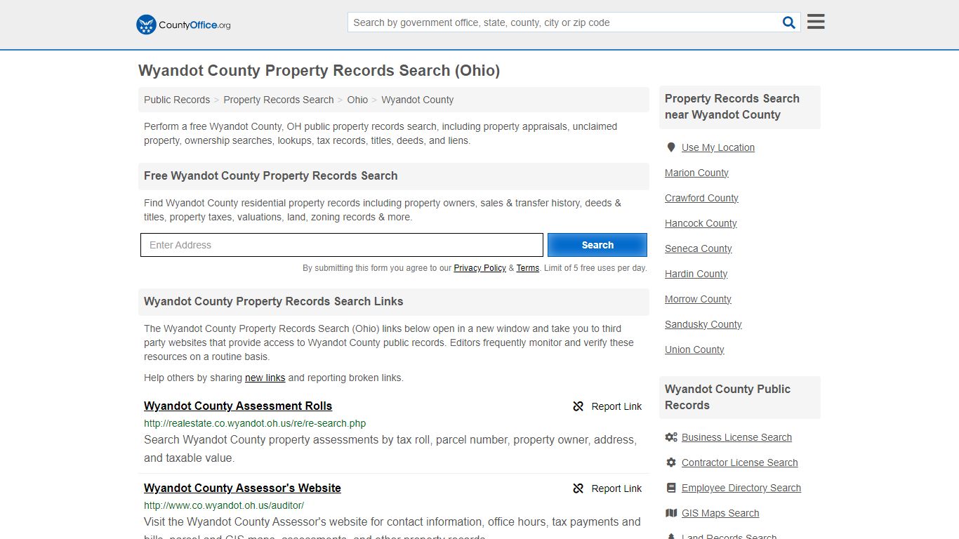 Wyandot County Property Records Search (Ohio) - County Office