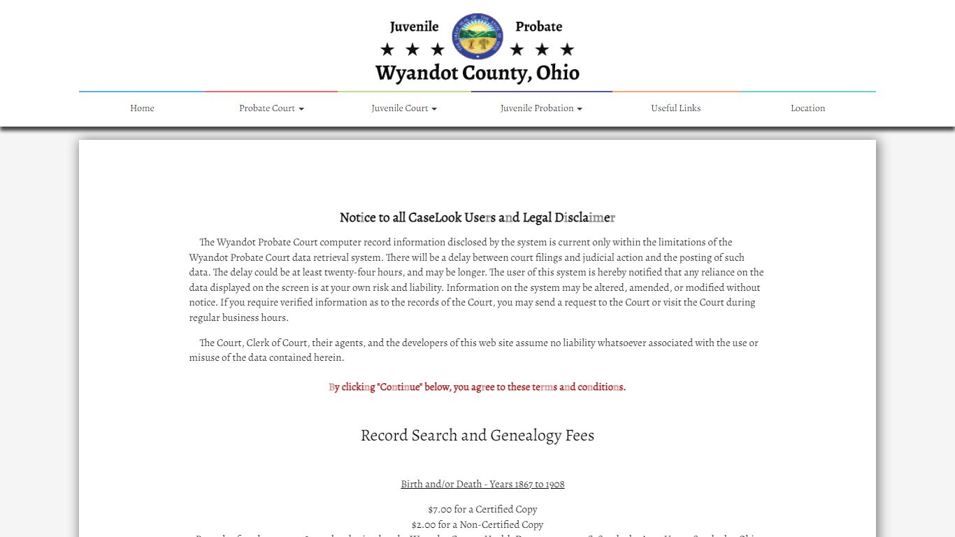 Wyandot Probate Court - Record Search